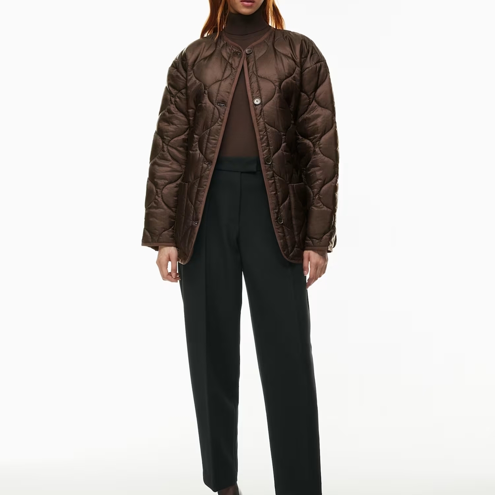 Brown Evergreen Quilted Jacket Babaton